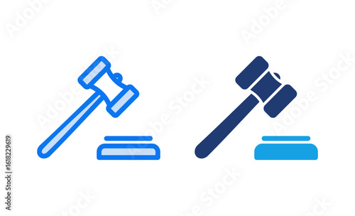 Gavel icon vector illustration. judge gavel sign and symbol. law icon. auction hammer