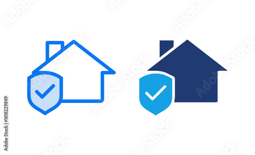 home insurance icon vector illustration. home protection sign and symbol