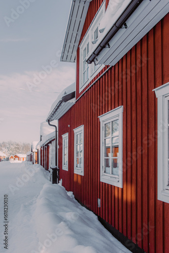 House in winter in Scandinavia 