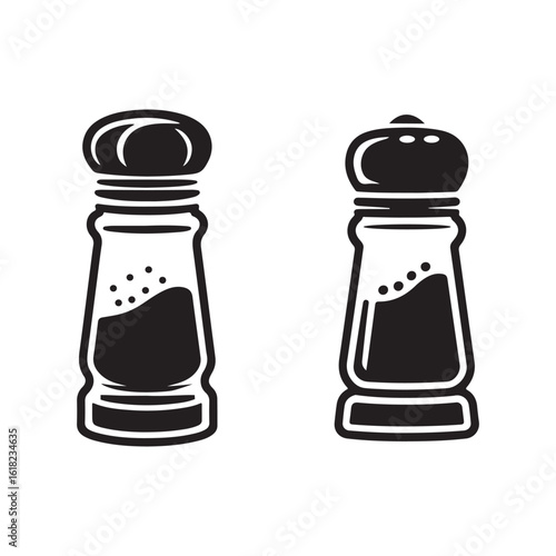 Simple Salt and Pepper Shakers Illustration