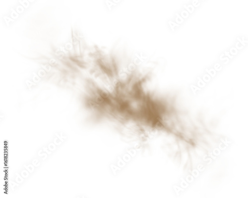 Obraz na plátne Powder, dust, dirt, splash, smoke PNG with textured brown storm cloud