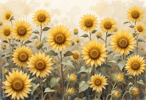 yellow sunflower background