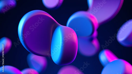 Fluid Abstract Forms: Captivating fluid, abstract shapes in vibrant, luminous colors that dance and intertwine, hinting at hidden depths and organic movement.