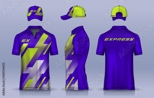 Corporate Work Shirts,t-shirt and cap templates design. uniform for company.