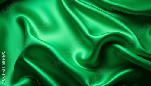 Wallpaper Mural Luxurious emerald green satin wallpaper with subtle sheen,  surface,  pattern Torontodigital.ca