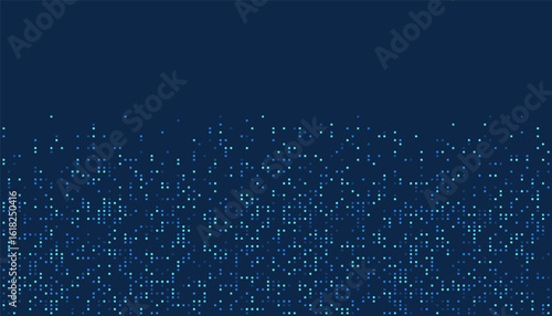 Digital technology background. Digital data dots bllue pattern pixel background
