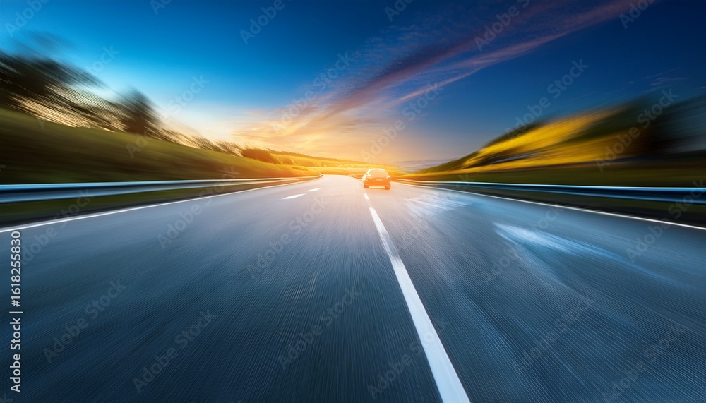 Naklejka premium dynamic motion of a speeding car