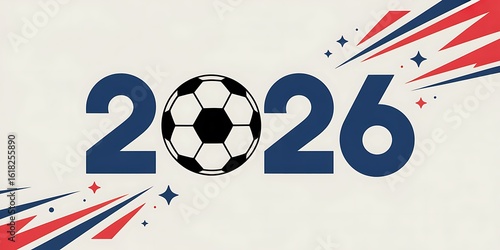 Soccer world cup 2026 celebration with patriotic colors