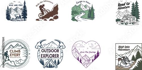 Outdoor Adventure & Mountain Explorer Graphics Pack