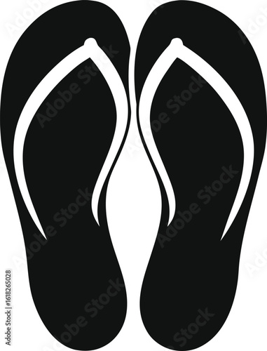 black flip flops