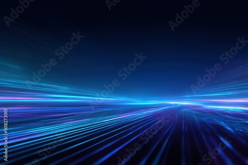 Neon rays vector abstract background png. Futuristic technological style. Abstract background with speed lines. Vector illustration. Futuristic. The light lines of the road are blue png