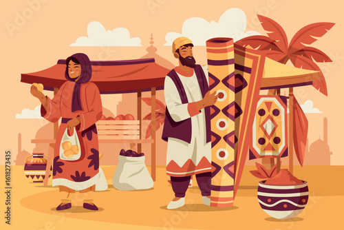 Middle Eastern Culture and Traditional Lifestyle Background