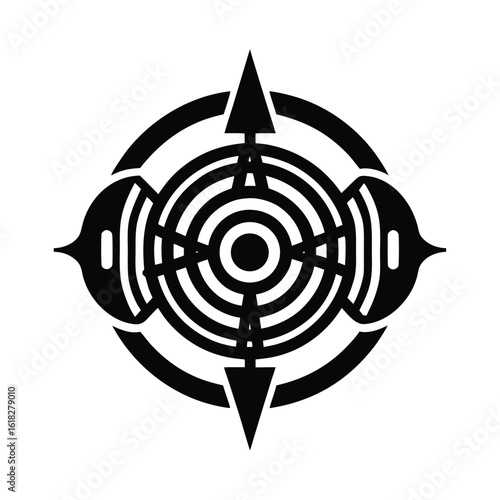 Binaural Beats Designed Glyph