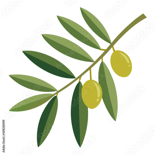 green olives with leaves
