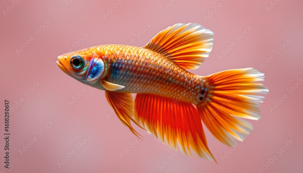 Fototapeta premium Orangefinned Fish Swimming Coral Reef
