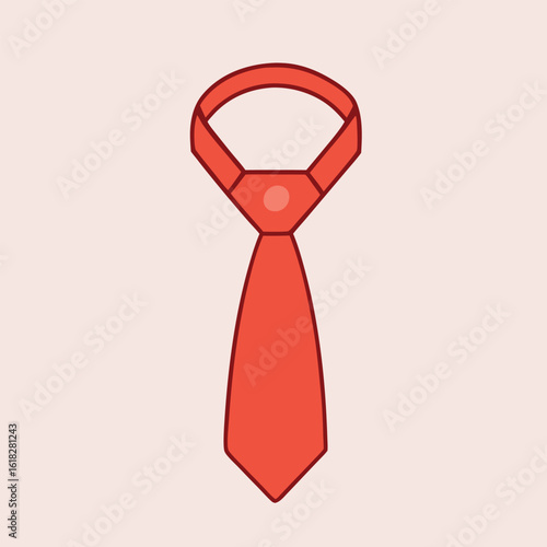Red necktie knotted with a light circle detail accessory clothing
