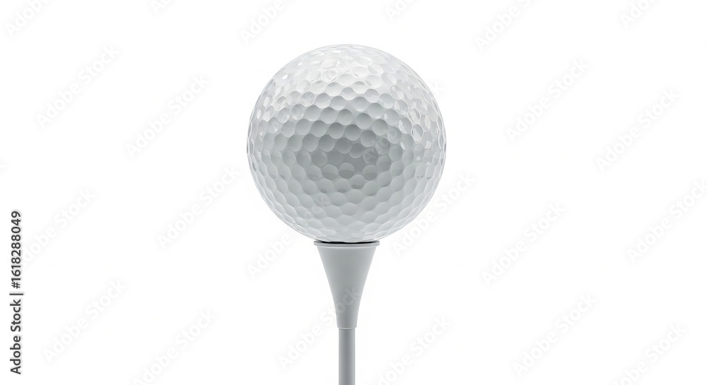 golf ball on pin isolated on white background with clipping path. golf ball on pin isolated on white background with clipping path.