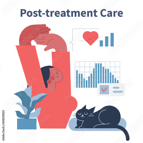 Post-Treatment Care Vector Illustration with Relaxation