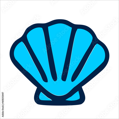 vector blue sea shells