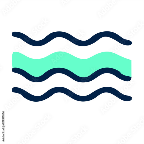 set of vector illustration of waves