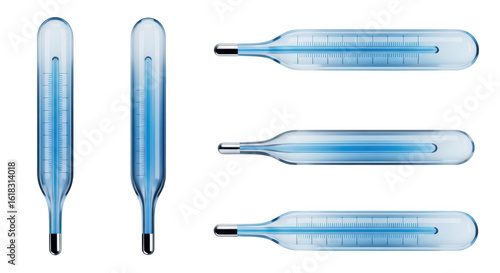 Wallpaper Mural Isolated medical thermometers displaying fever and health measurement on a white background used in healthcare and disease prevention Torontodigital.ca