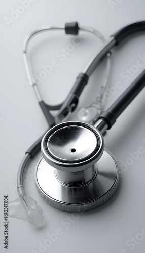 Black stethoscope.