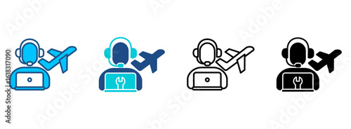 Life Support Icon Set With Multiple Styles. Vector Illustration