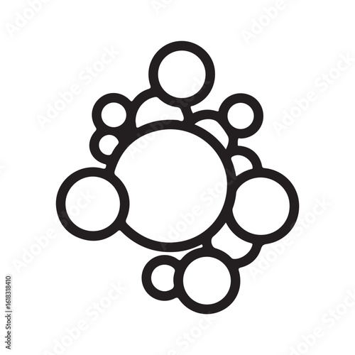 Connected circles icon representing teamwork and collaboration