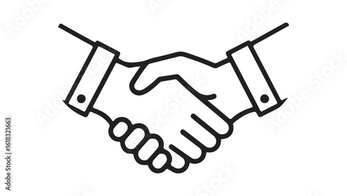 Handshake agreement icon symbolizing partnership and deal