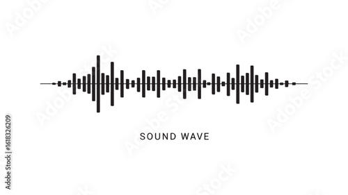 Sound wave representation, audio signal, frequency pattern