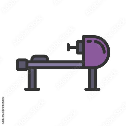 Rowing Machine icon vector image. Suitable for mobile apps, web apps and print media.