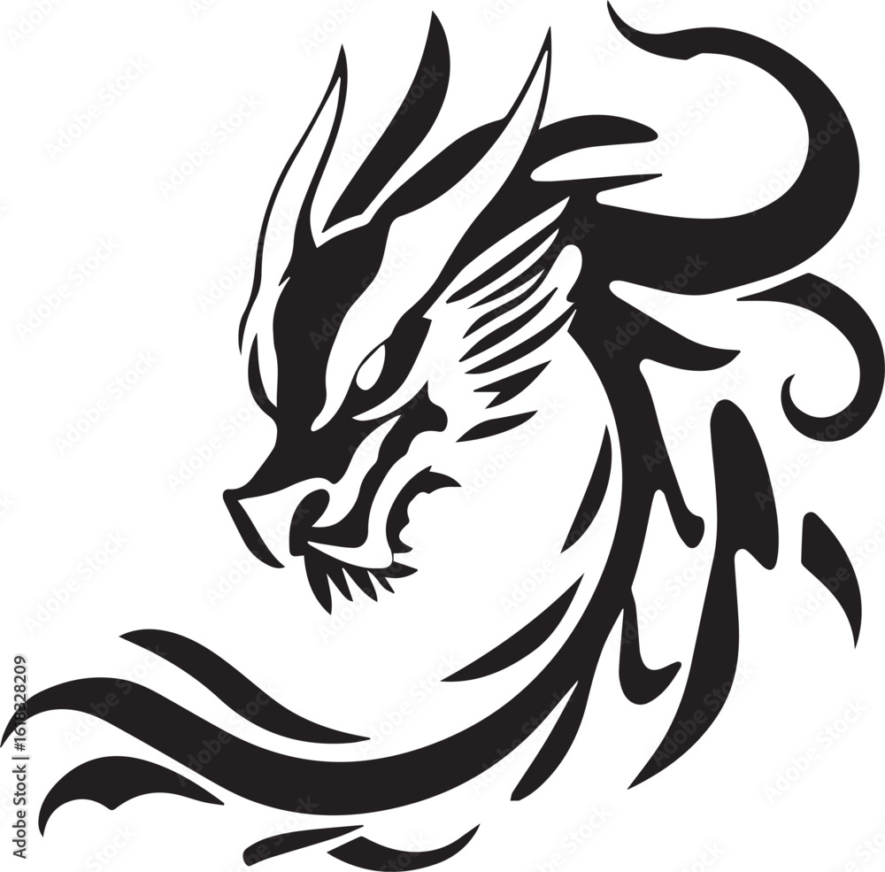 Naklejka premium dragon logo 