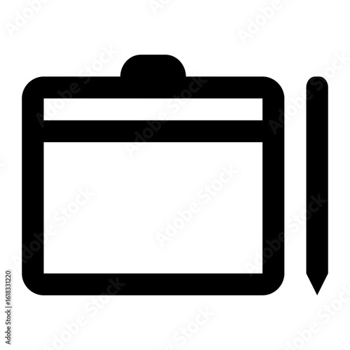 Pen tablet icon for digital drawing and design