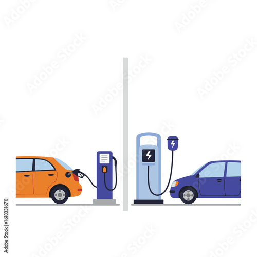 Electric Vehicle Charging with Energy Transition