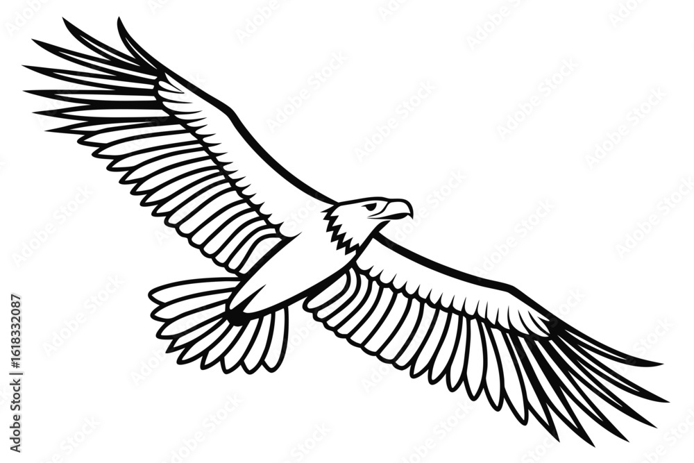 Fototapeta premium Majestic Eagle Soaring Through the Sky.