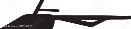 Plough in silhouette image white background.