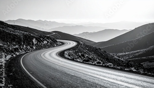 beautiful windy road going off into the endless distance 