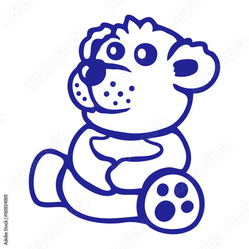 Bear Happy Smile Cute Teddy Friendly Comic Grizzly