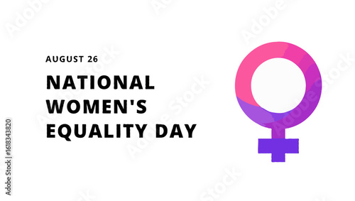 Vector art of celebrate national womens equality day on august 26 with pride