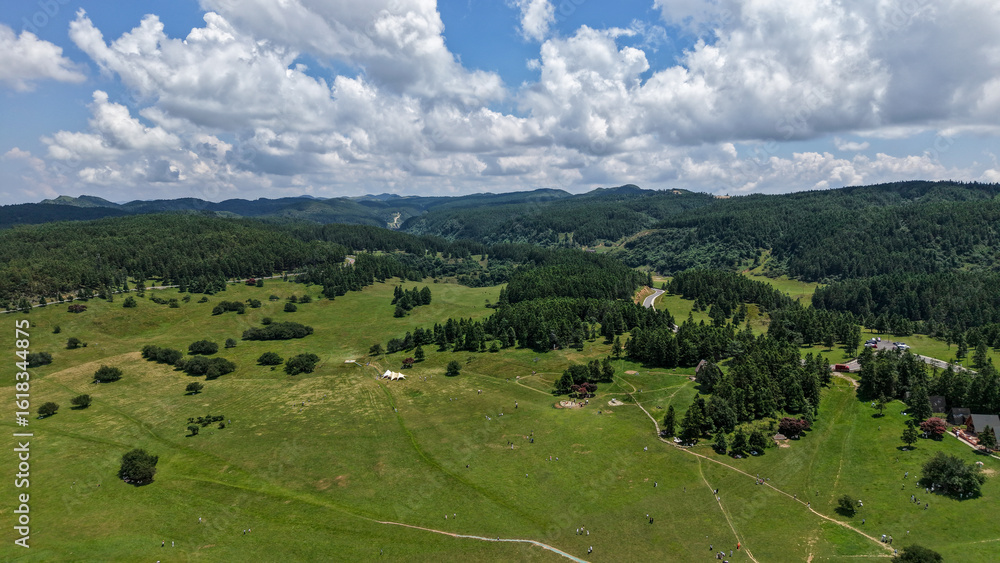 Obraz premium Aerial photography of grassland natural scenery