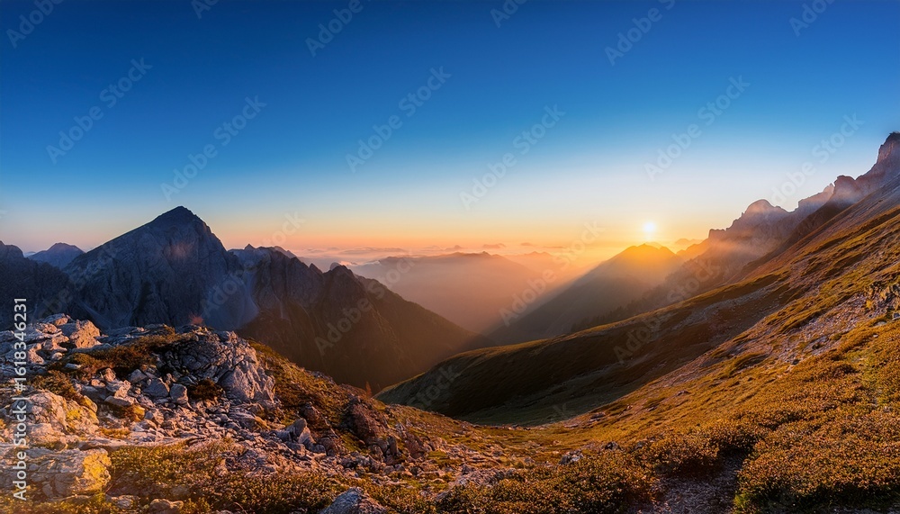 Obraz premium morning scenery on high mountains 29