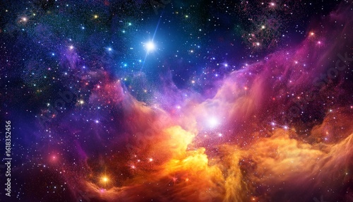 vibrant particles create a stunning abstract cosmic background in vivid colors