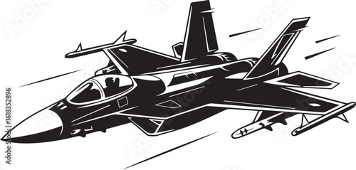 detailed modern fighter aircraft vector graphic ai eps jpeg png scalable artwork for military projects