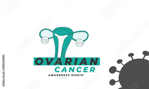 Ovarian Cancer Awareness Month. Ovarian Cancer Concept Design Background.