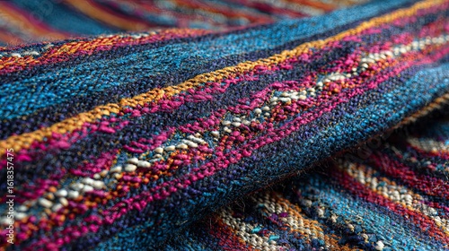 Closeup colorful striped fabric