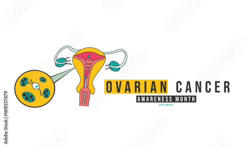 Ovarian Cancer Awareness Month. Ovarian Cancer Concept Design Background.