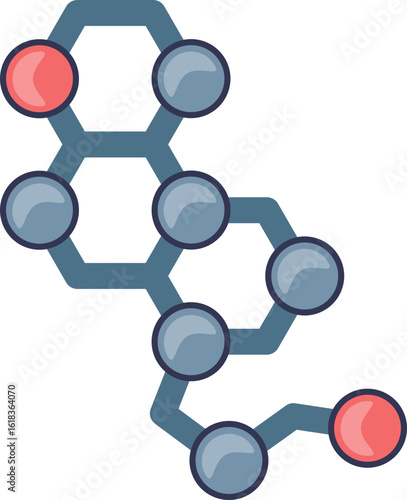A stylized icon of the cortisol molecule, the body's primary stress hormone. This chemical structure with hexagonal rings represents the science of stress, anxiety, and adrenal health.