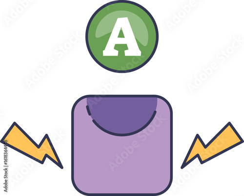 Icon of AMPK activation. A green circle (AMPK) energizes a cellular process with lightning bolts, symbolizing its role as a master metabolic switch and energy sensor.