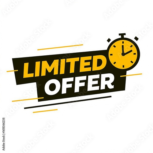 Wallpaper Mural Limited time offer countdown clock graphic Torontodigital.ca