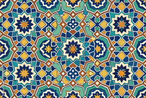 seamless pattern with geometric shapes